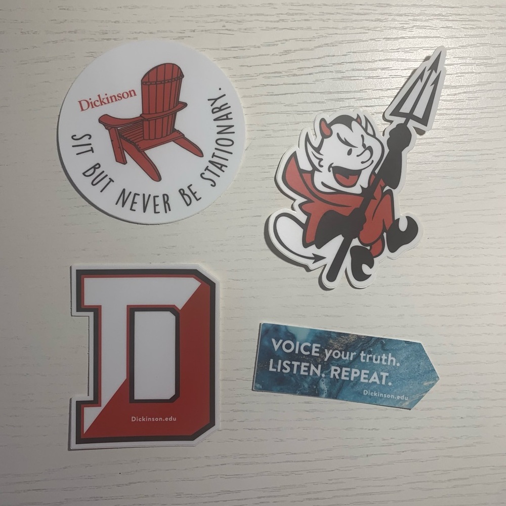 Dickinson college vinyl water bottle stickers
